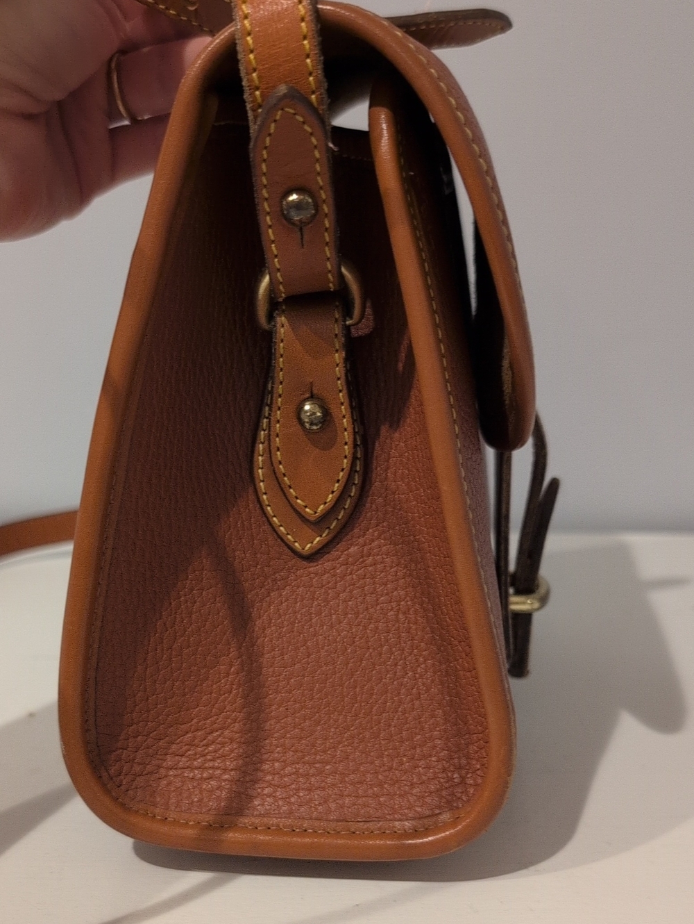 Vintage Dooney & Bourke Brown Leather Crossbody - Picture 7 of 15